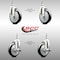 Service Caster 5 Inch 316SS Black Polyurethane Swivel 3/8 Inch Threaded Stem Caster Brake, 2PK SS316TS20S514-PPUB-BLK-381615-2-TLB2 - alternate 2